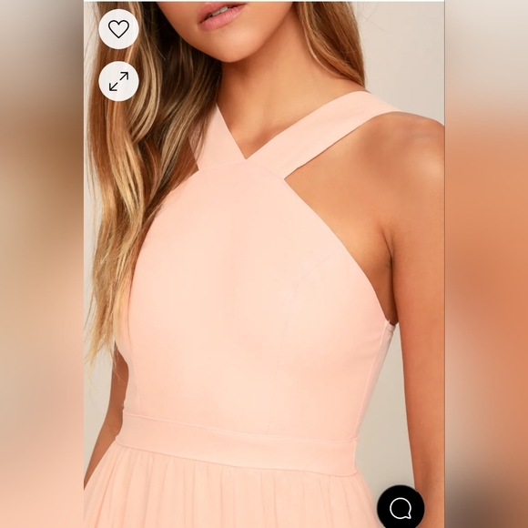 SM NWT Lulu's Air of Romance Peach Maxi Dress - Picture 3 of 12